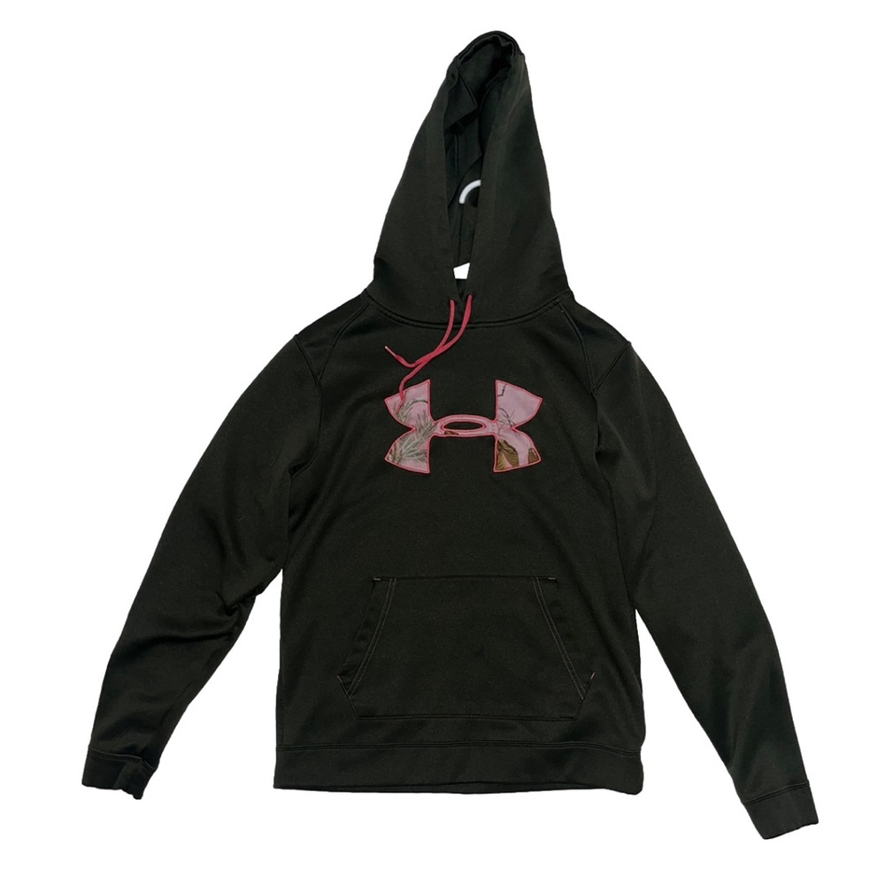 Under Armour Hoodie Hunter Green and Camo Pink size small